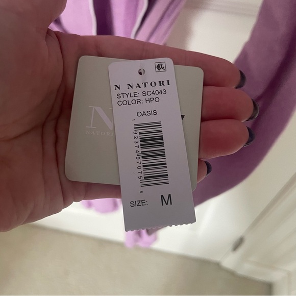NWT Natori Purple Lavender Oasis Wrap Robe Size Medium Very Soft - Picture 4 of 8